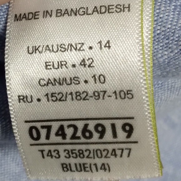 Pure Linen blue shirt size‎ 14 - Picture 4 of 6